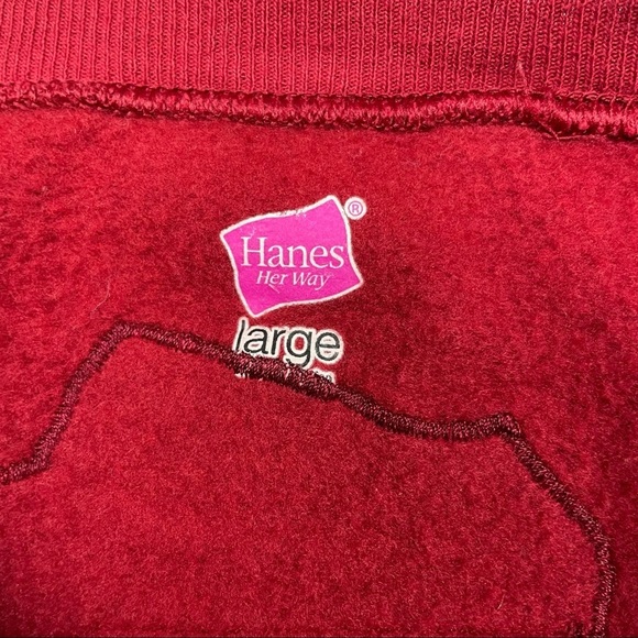 Casino Jackpot Crewneck Pullover Sweatshirt Womens Size Large Red Gambling Hanes - Picture 5 of 6